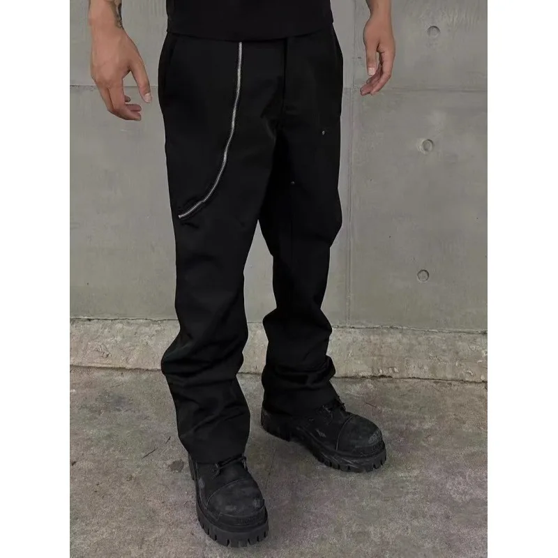 

Мужские свободные повседневные брюки, модные универсальные весенние тонкие модные длинные брюки, рабочая одежда, черные, белые, базовые цвета