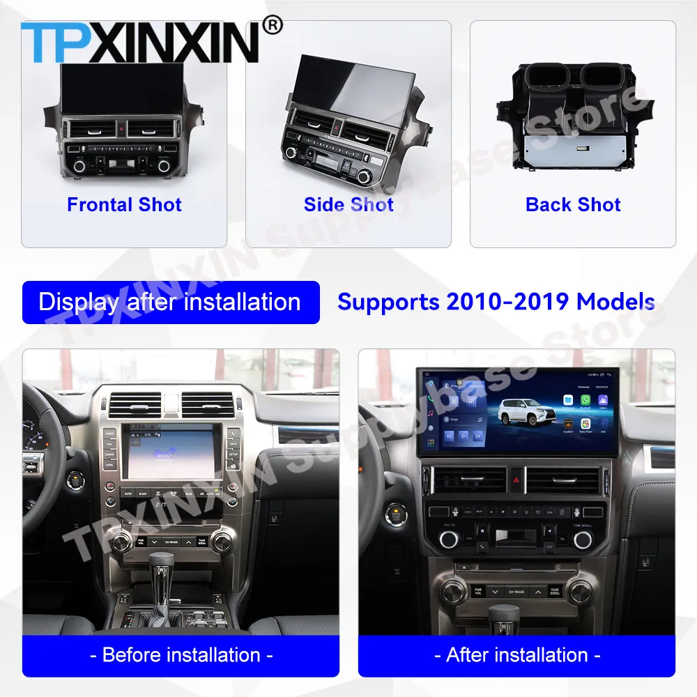 Auto Gauge For Lexus GX GX400 GX460 2010~2021 LCD Digital instrument Cluster odometer Tachometer instrument Cluster 12.8 Carplay