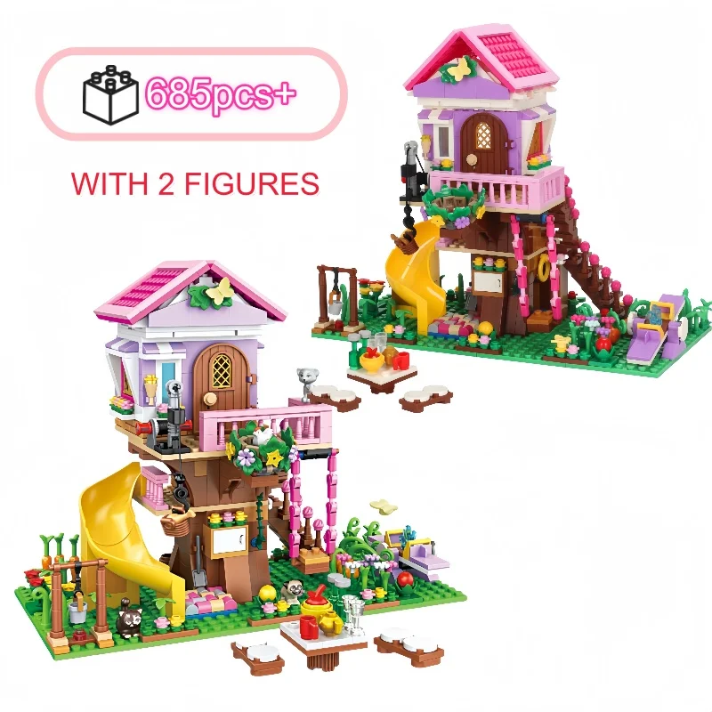 

NEW Friends Friendship House Building Blocks Summer Treehouse Camping Model Classic Girl's Bricks Toy Christmas birthday gifts
