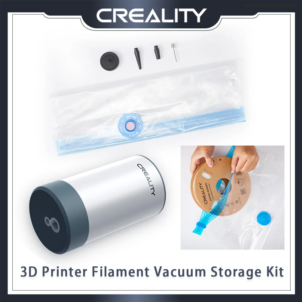 

Creality 3D Printer Filament Vacuum Storage Kit Storage Bags and Electric Vacuum Pump for 3D Printer Filaments