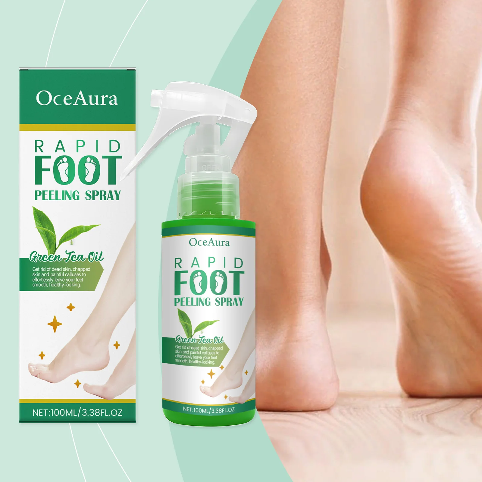 100ml Foot Cuticle Remove Dead Foot Exfoliator Softener Remove Dead Skin And Calluses Foot Moisture Spray Peeling Moisturizing