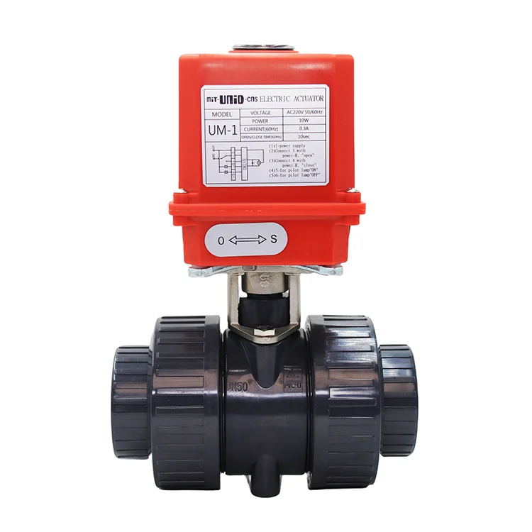 

2-дюймовый электрический привод из ПВХ, шаровой клапан, электрический привод, 220 В, шаровые краны с электроприводом из ПВХ