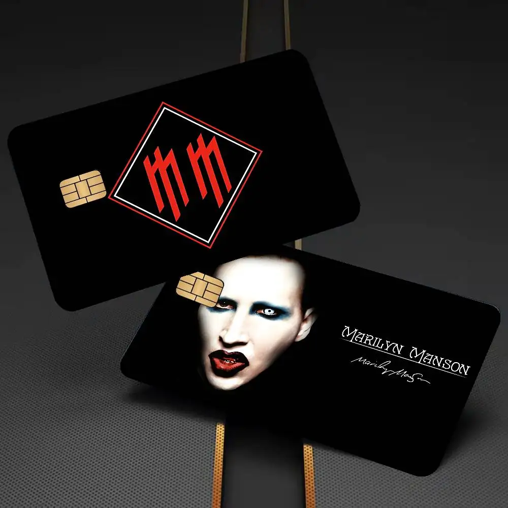 Classic Singer M-Marilyn M-Manson Diy Credit Debit Card Sticker Party Sticker Decoration Waterproof Small Chip Card Skin Sticker