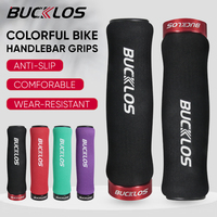 BUCKLOS Bicycle Grips MTB High Density Sponge Handlebar Cuffs Anti-skid Shock-absorbing Soft Bike Grip Ultraight Cycling Parts