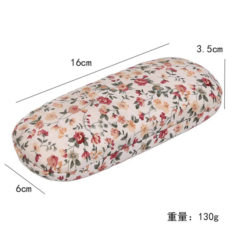 Retro Glasses Case Flower Printed Eyewear Hard Cases Cover Protective for Men Women Sunglasses Reading Eyeglasses Glasses Box