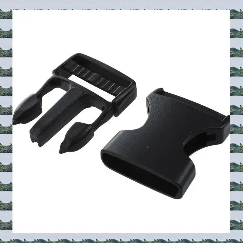 

ABQR 20 Pcs 1 Inch 2.5CM Width Plastic Safety Quick Release Buckles Black