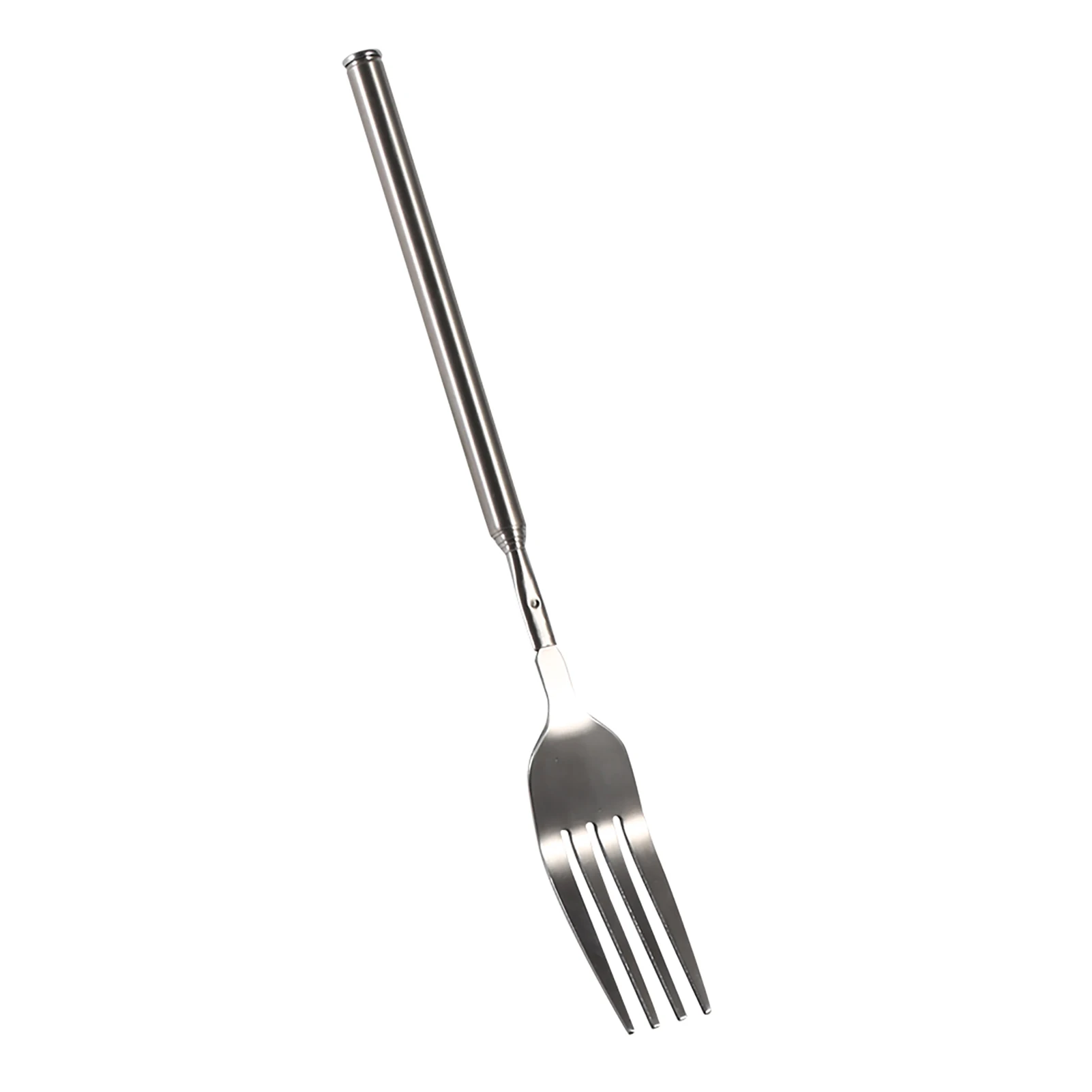 Teleskop-Grillgabel, Edelstahl-Gabel mit langem Griff für Grill/Camping/Obst/Dessert, wiederverwendbares Kochgeschirr-Werkzeug