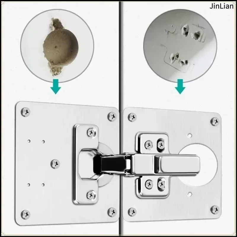 2pcs Hinge Repair Plate Cabinet Furniture Drawer Foldable Table Window Door Hinger Stainless Steel Plate Hardware Accessories