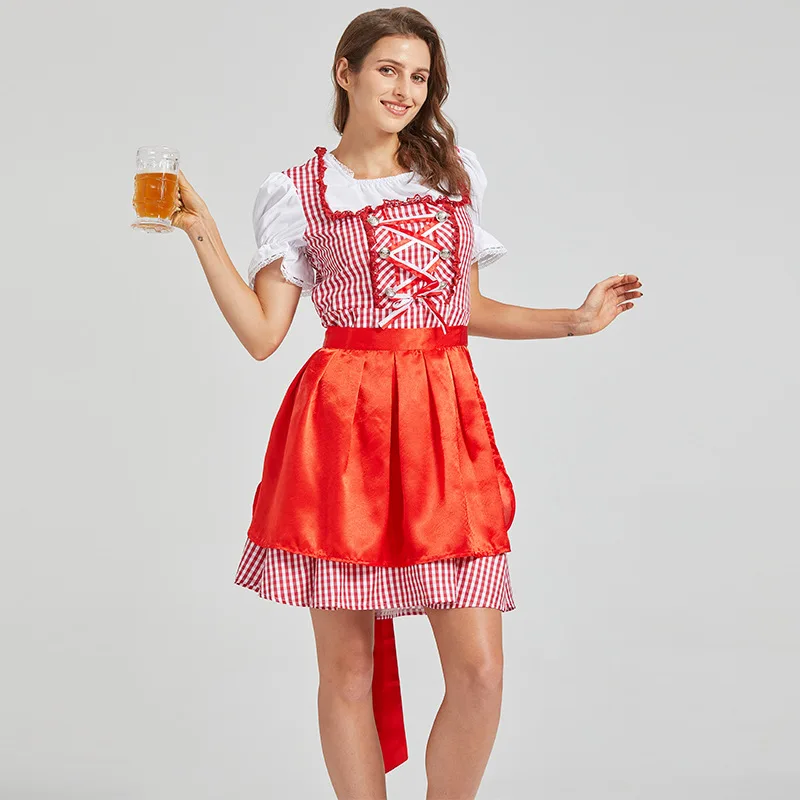 أزياء الهالوين الجديدة Sle Beer Girl Dr مقاس كبير، أزياء خادمة لمهرجان البيرة، ملابس نسائية عرقية، أداء المسرح