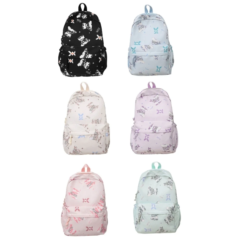 Mochila feminina adorável urso estampa mochila mochila viagem mochila escolar