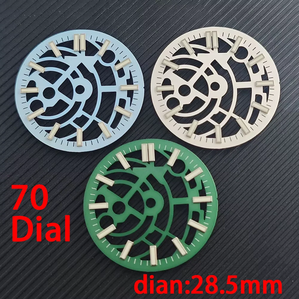 

Men's Watch 70 dial 28.5mm green vacuum dial for N Series 70 automatic mechanical movement Other watch accessories