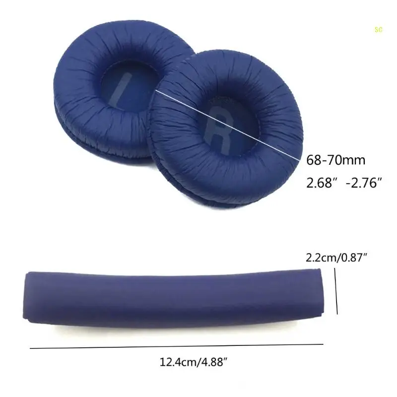 Protain-almohadillas espuma cuero para auriculares Tune600BT T660NC T510BT T500BT T450BT, almohadillas para los oídos,