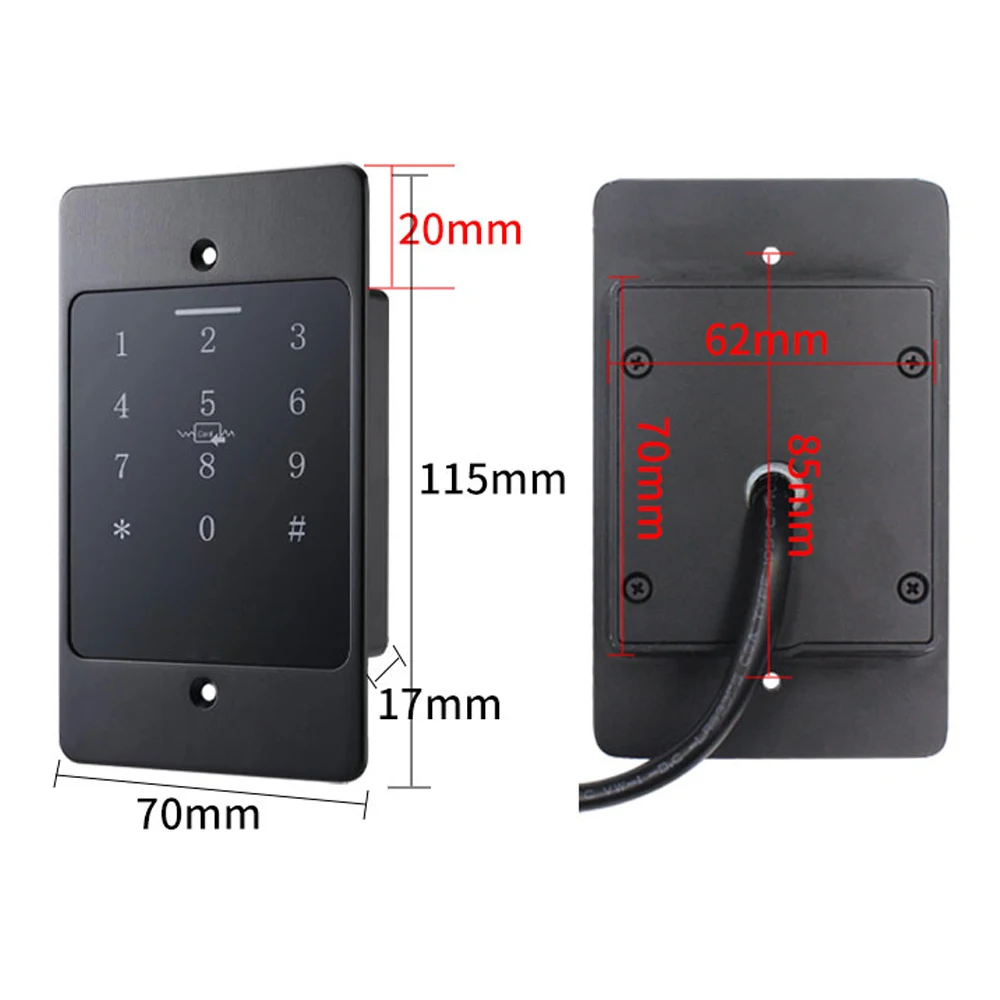 WiFi Tuya Smart Deurslot Toetsenbord RFID Toegangscontroller Waterdicht Metalen Toetsenbord Verborgen Pit gemonteerde Biometrische Toegangscontrole