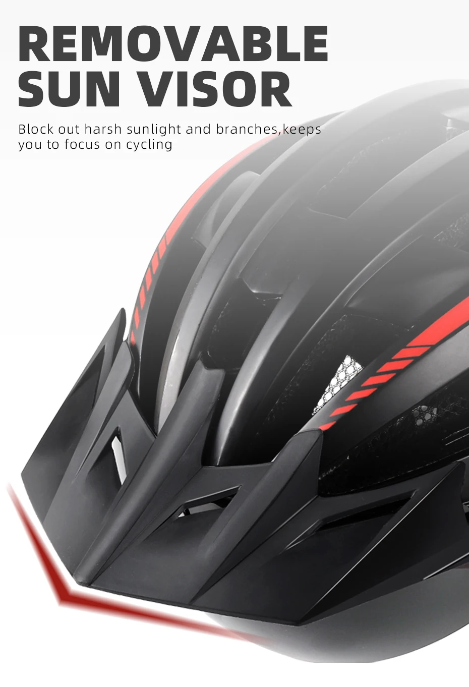 VICTGOOL Fahrradhelm für Männer Sonnenblende Goggles Radfahren Helm LED USB Licht Magnetische Linse MTB Rennrad Helme Sicherheit – Detail 11