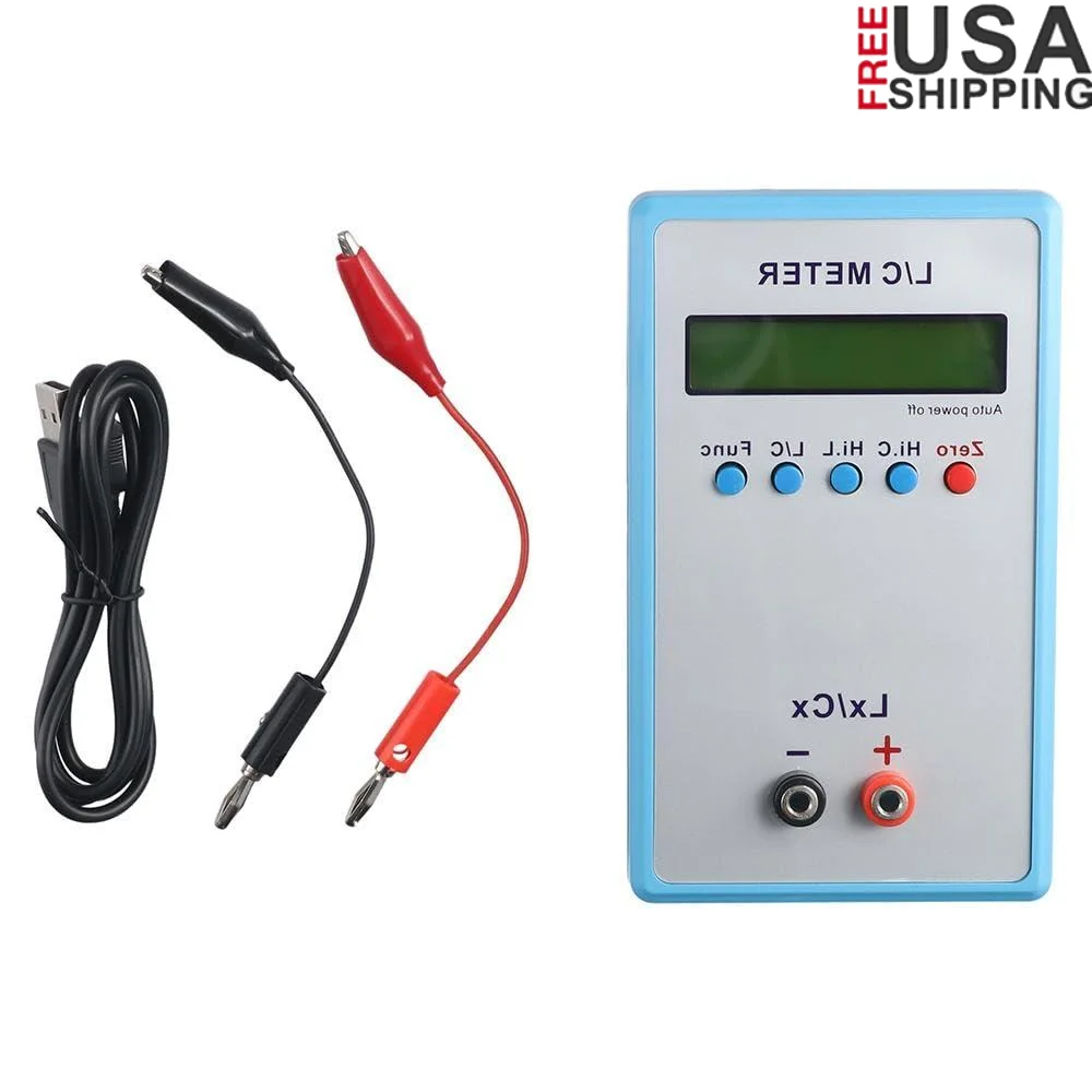 Handheld LC Meter Inductance Capacitance Tester High Precision LCR Meter Easy Calibration Compact Design AC DC Power Supply