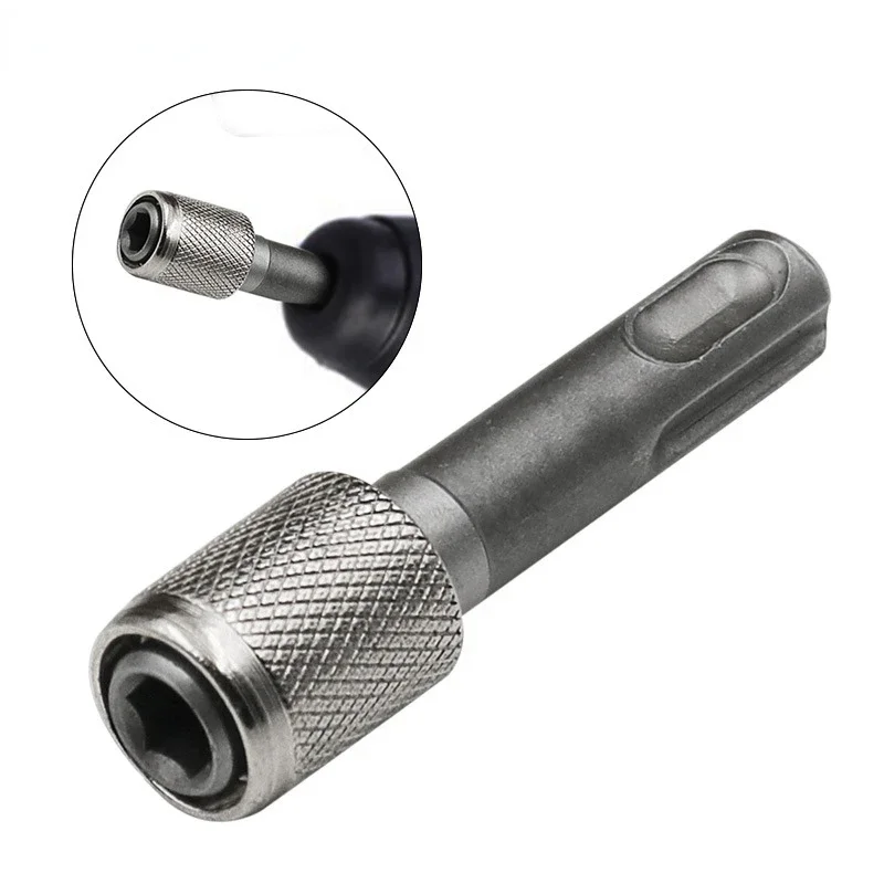 Hammer Adapter Round Handle To Hexagonal Handle Adapter Rod Converter Impact Drill Bit Socket Adapter Tool