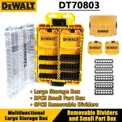 DEWALT DT70803 Large Storage Box with Removable Dividers and Small Part Box Multifunctional Transparent Plastic Stackable Box