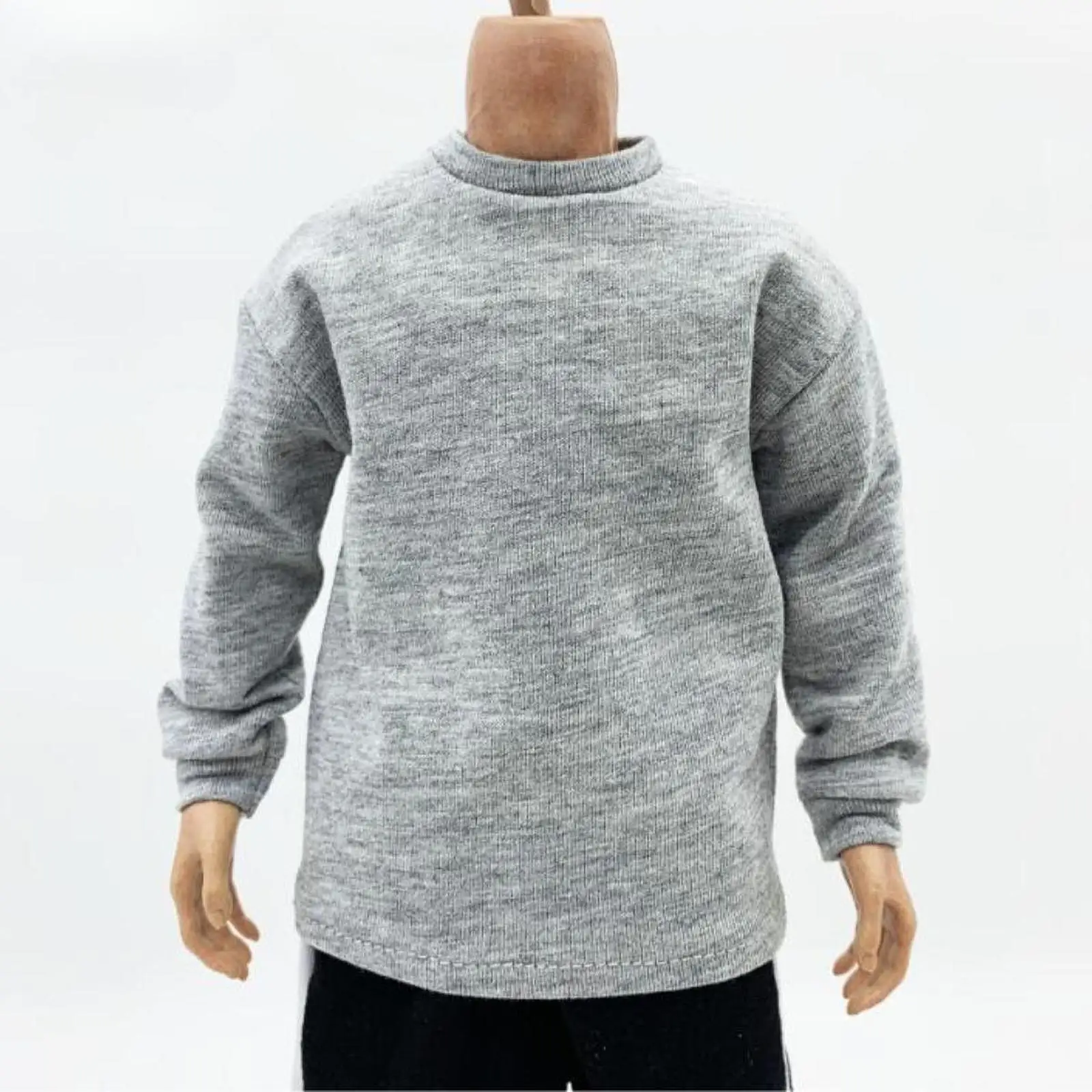 طقم بلوزات وسراويل كاجوال 1/6 لشخصيات الحركة الذكور مقاس 12 بوصة باللون الرمادي