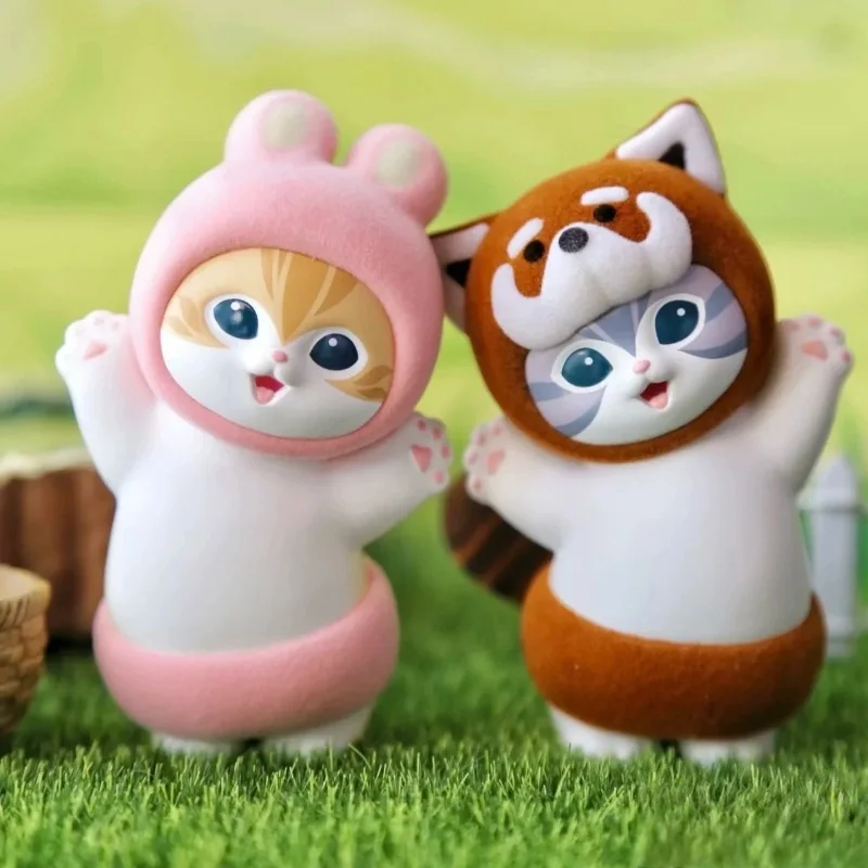 Miniso Mofusand – boîte aveugle de série de fête moelleuse, jouet mignon, Figurines de dessin animé Kawaii, jouets de collection, boîte mystère, cadeau d'anniversaire pour enfants