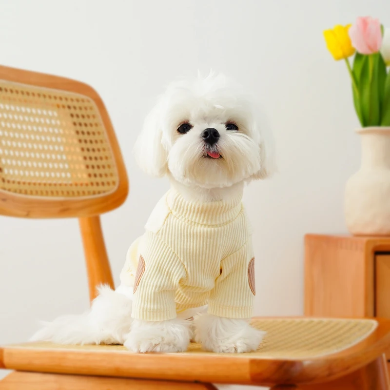 Cotton Pet Bottoming Shirt Turtleneck Tight Shirt Warm Cozy Windproof Shirt Pet Winter Fall Warm Cloth