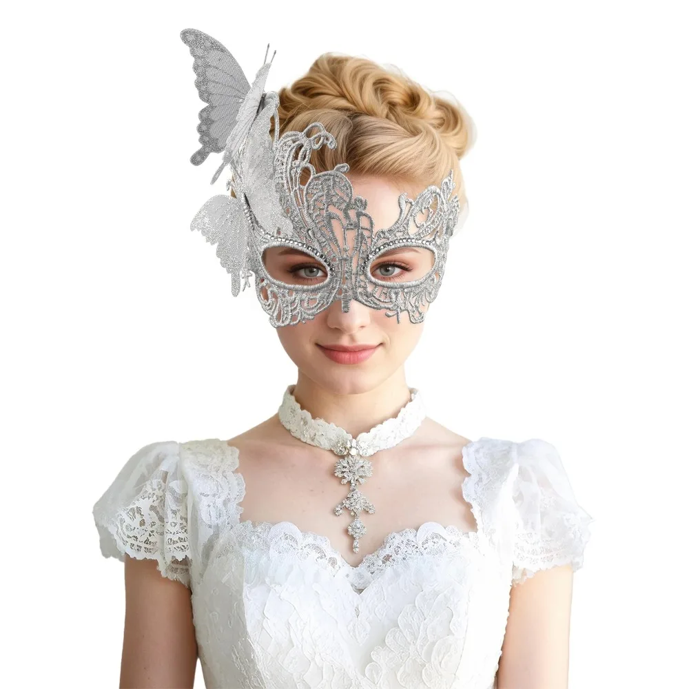 Princess Half Face Mask Butterfly Masquerade Performance Props Halloween Accessories