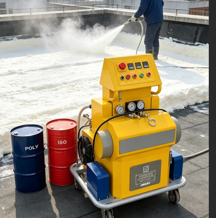 Polyurethane Foam Machine Hydraulic Driven Compact Easy Operate 7.5KW for Roof Insulation Tank Coating Wall Insulation