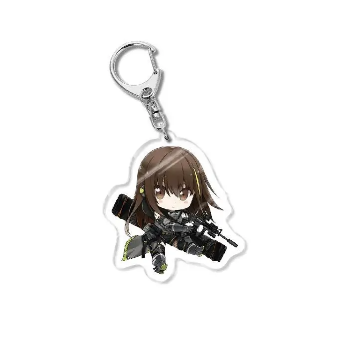 Girls Frontline M4a1 M16a1 Acrylic Keychain Lovely Bag Charms Pendant Fun Key Chain Cute Souvenir Creative Friend Kingring Gift view 5
