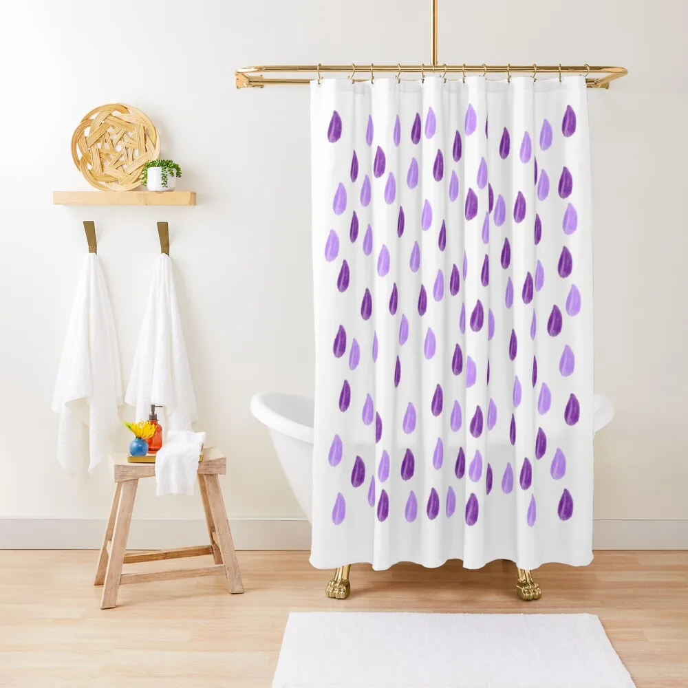 Purple Rain Shower Curtain Shower Bathroom Cover Curtain
