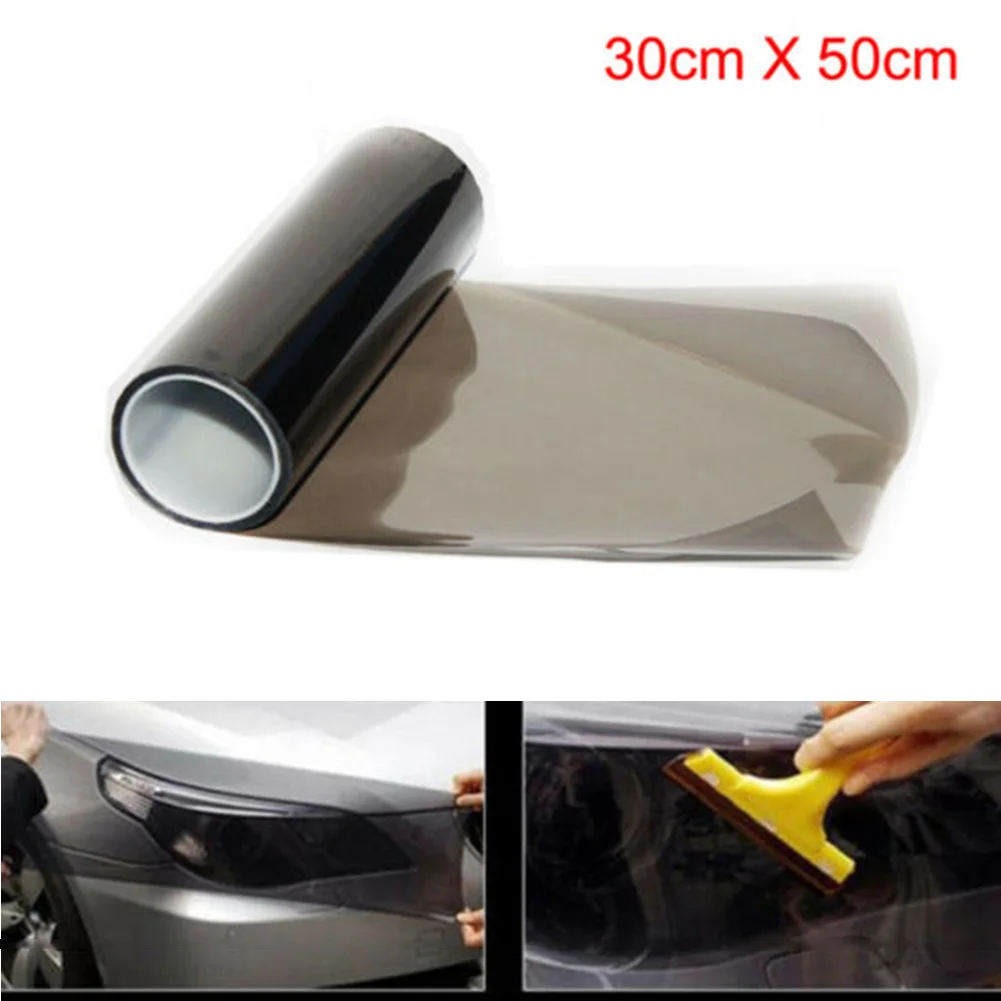 Convenient Installation Light Smoke Black Film for Car Lights 30*50cm Vinyl Wrap for Headlights and Tail Lights