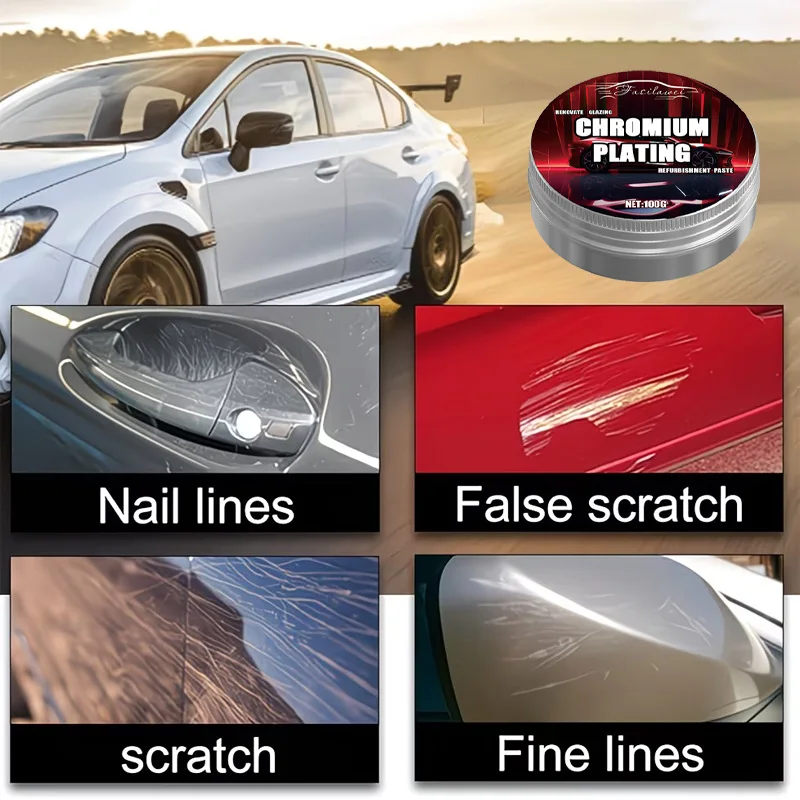Car Scratch Repair Kit with Sponge Easy Polishing Durable Paint Care Combo for Daily Use Vehicles