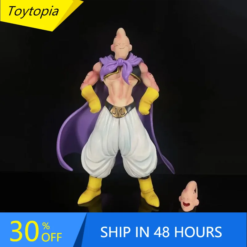 27cm Dragon Ball Figure Majin Buu Interchangeable Heads Pvc Anime Action Desktop Ornament Decoration Holiday Gifts Collections