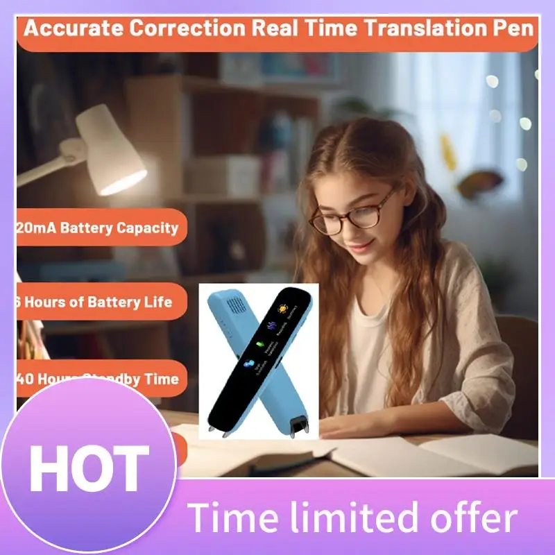 

B68A Instant Voice Translator, Language Translator Device No Wifi Needed, 112 Languages Translation Pen Traductor