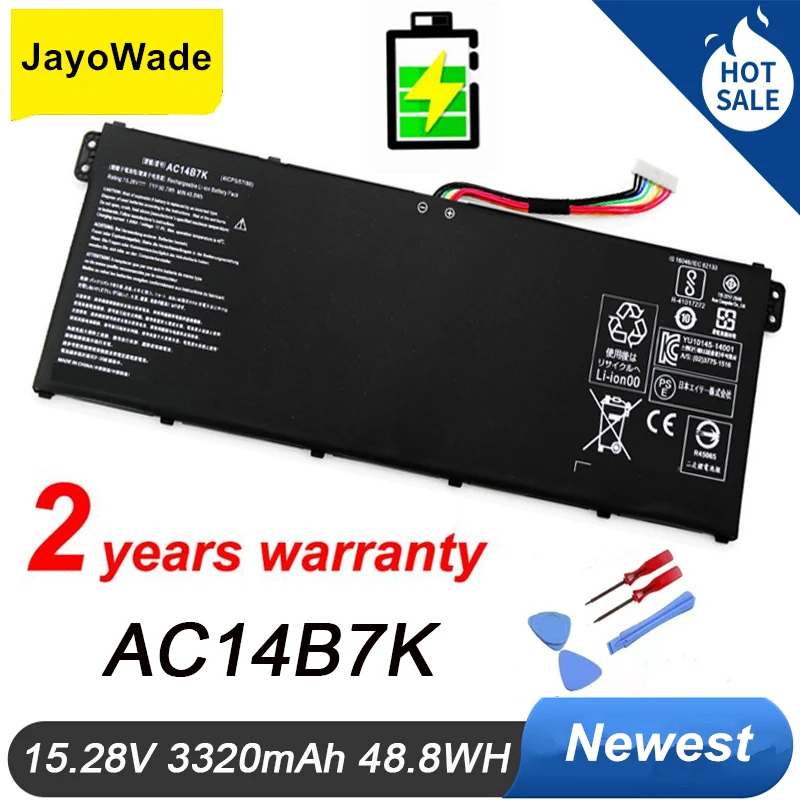 

Factory AC14B7K Laptop Battery For Acer Spin 5 SP515-51GN Swift SF314-52 For Acer Nitro 5 AN515-42 15.28V 3320mAh 50.7WH AC14B7K