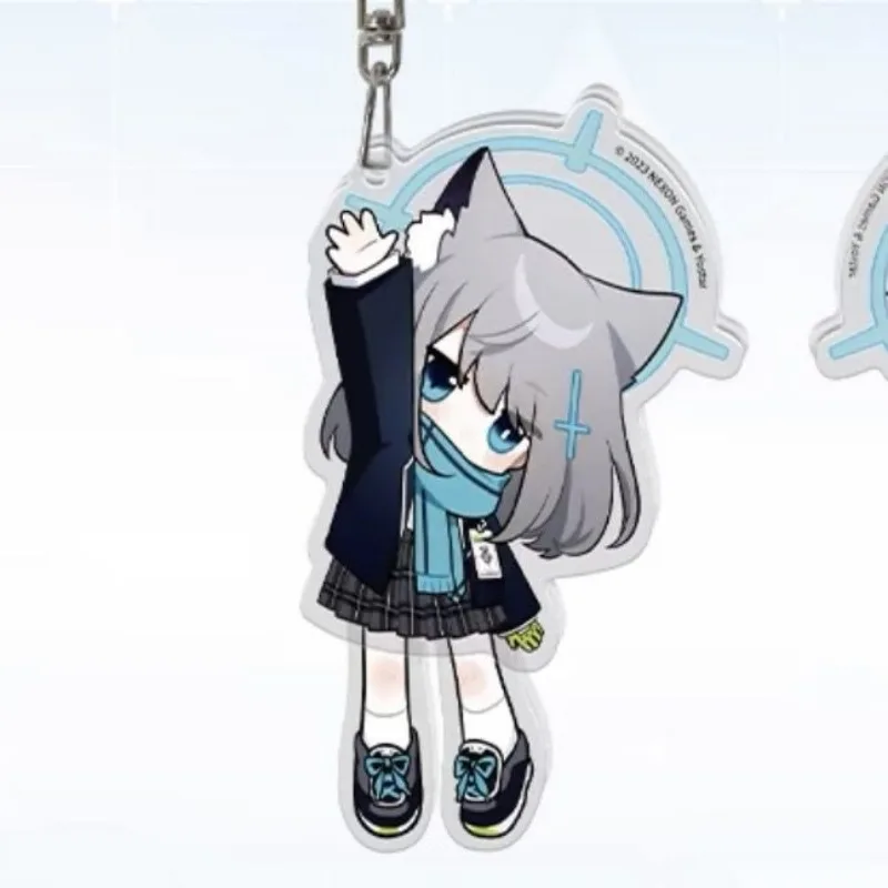 Sunaōkami Shiroko Yuuka Hayase أنيمي المفاتيح الأزرق الأرشيف الرجال مفتاح سلسلة للنساء موضة الشكل الاكريليك كيرينغ قلادة هدية #3