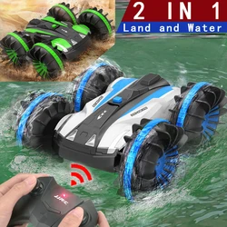 Amphibious Boats Water Ship Gesture Sensing Rc Stunt Car Remote Control Tank Electric Vehicles Toy for Kids Boys Children Racing