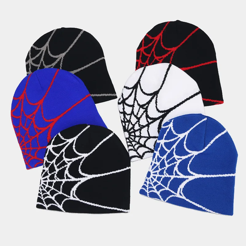 Winter Warm Wool Caps Halloween Y2K Beanie Knitting Cap Men Women Paragraph Quality Wool Cap Ins Net Design Sense Cold Cap Hats