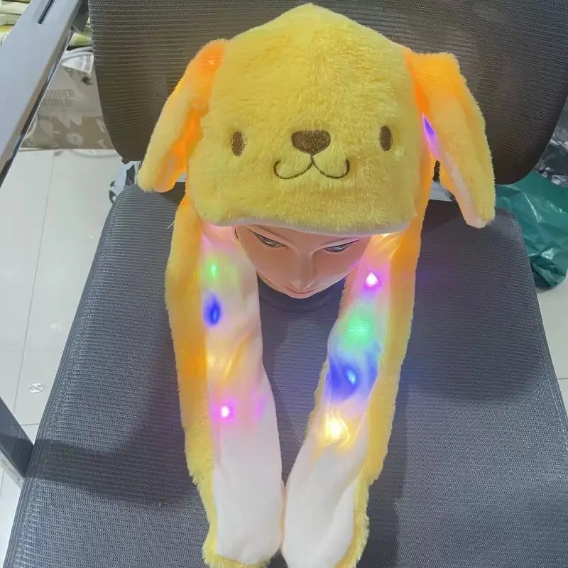 سانريوس سينامورول قبعة القفز لطيف بوم بوم بورين بلدي ميلودي الأذن تتحرك قبعة Kawaii Kuromi لينة أفخم قبعة اللعب مضحك فتاة هدية