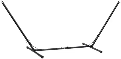 Adjustable Hammock Stand | Anti-Slip Feet, Telescoping 9.8-11FT Width, Heavy Duty Steel, 264LB Capacity, Easy Assembly