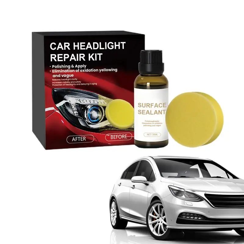 

Headlight Coating Fluid 30ml Scratch Repair Liquid Car Headlight Lens Scratch Repair Polish Protective Headlight Cleaner