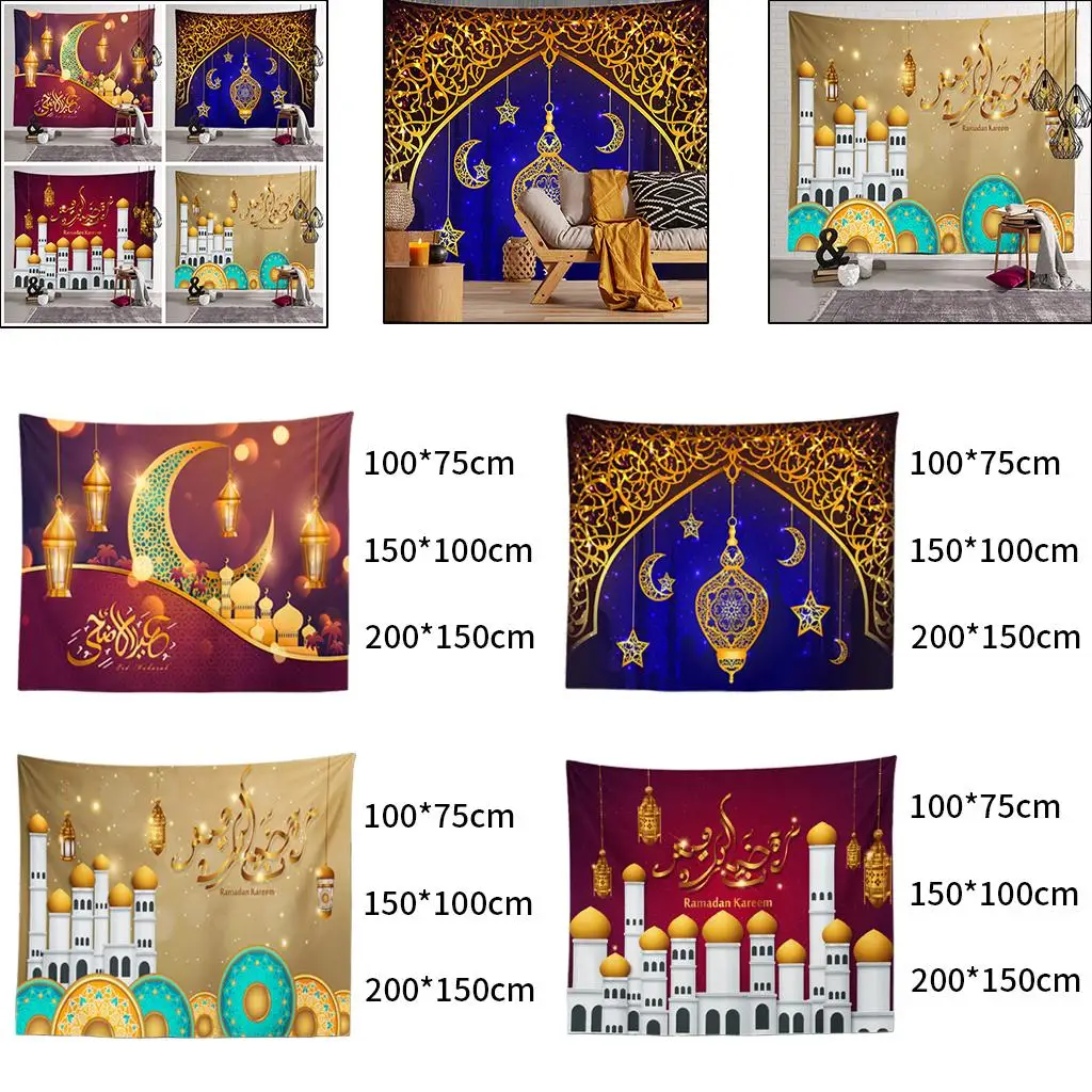 Ramadan Tapestry Wall Hanging Eid al- Muslim Festival Decor Dorm Bedroom