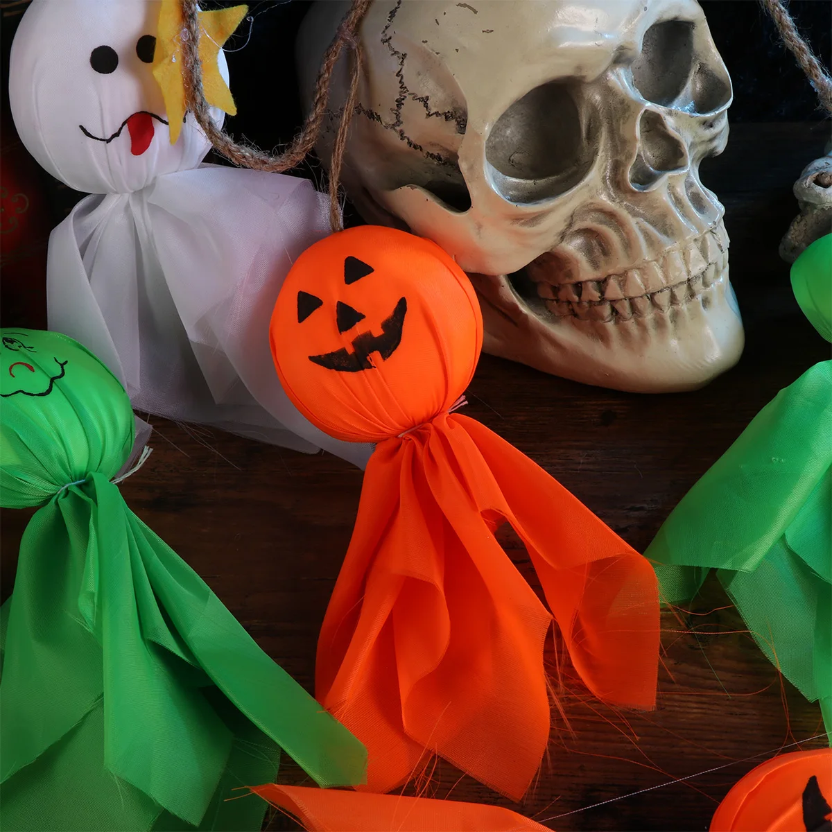 

Ghost Head Hanging Decoration Ghostly Puppet Bunting Banner Halloween The Party