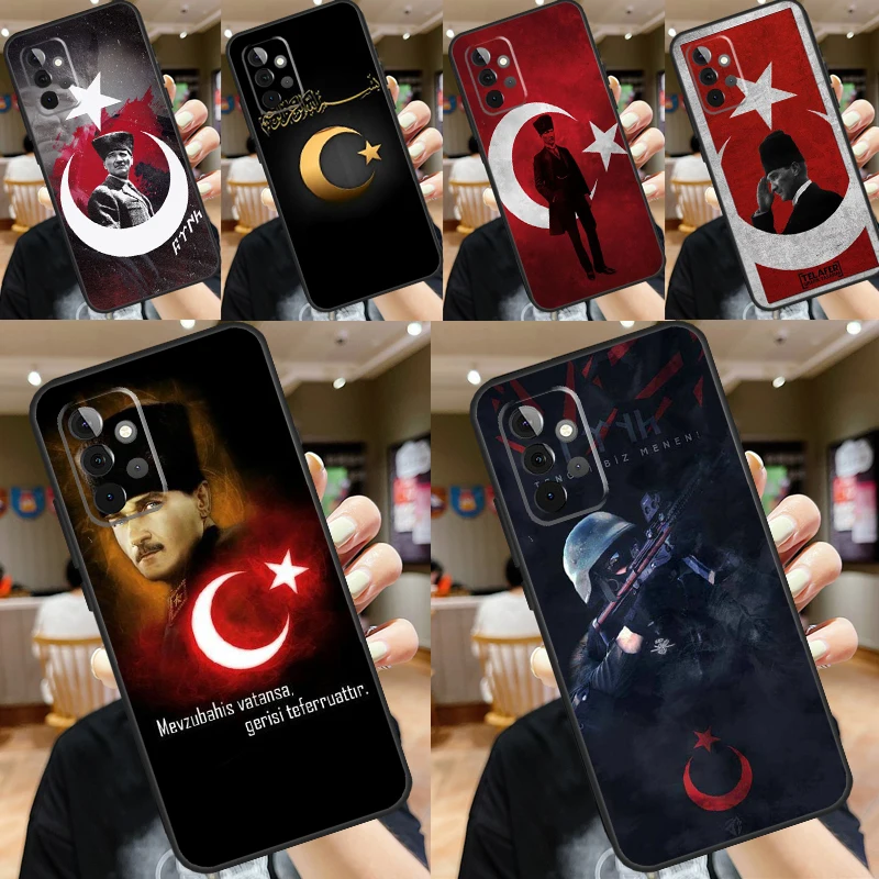 Turkei Turkey Ataturk Flag Phone Case For Samsung Galaxy A32 A52 A12 A53 A33 A23 A13 A54 A34 A14 A51 A15 A25 A35 A55