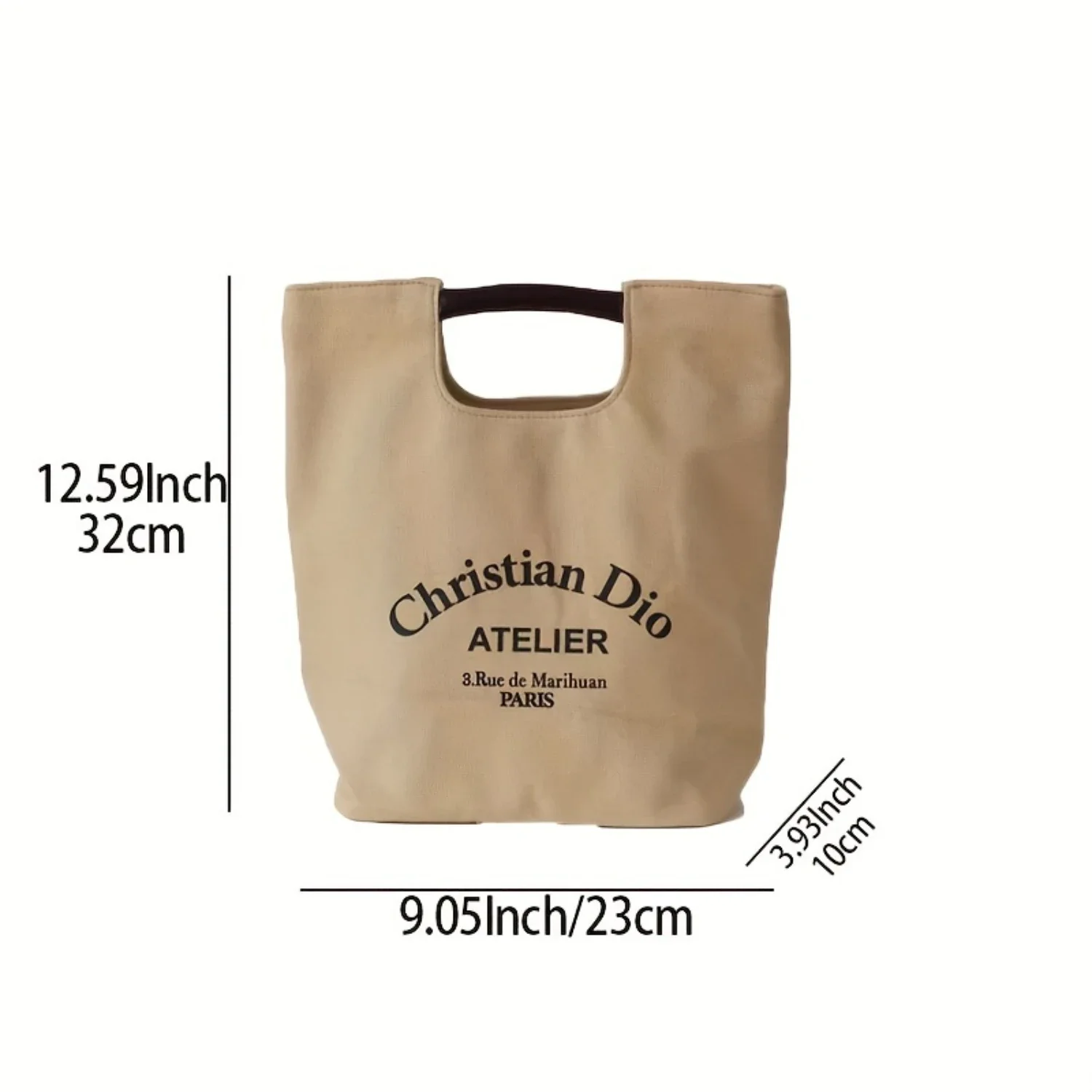 Tote Bag With Handle, Casual Simple Bucket Bag, Ideal For Office, Lunch Box, Student, Fashionable Design