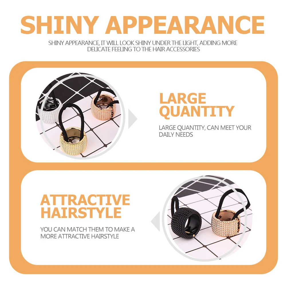 

4Pcs Hair Scrunchy Cuff for Ponytail Hairstyle Holder Elastic Ring Fine Hair Rope No Slip Daily Wear Comfort Fit