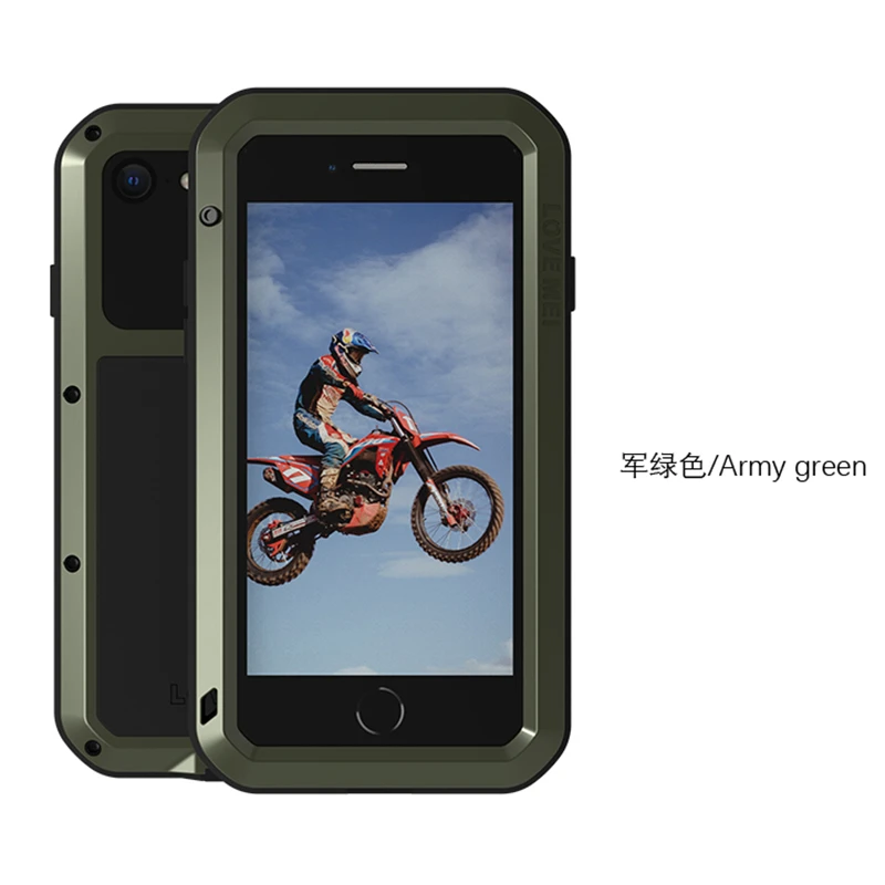 

Love Mei 360 Armor Heavy Duty Metal Tank Case для Iphone Se3 Se2 Противоударный чехол для Iphone 7 8 Plus I7 I8 Защитный чехол