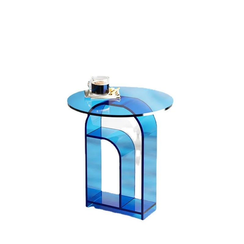 

Household side table hairdressing removable living room trolley sofa corner table shelf solid wood coffee table bedroom