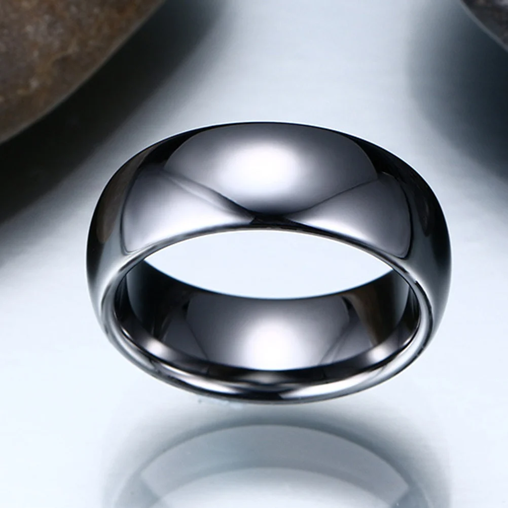 

Tungsten Ring Size 8 High Polished Classic Mens Fashion Jewelry Scratch Proof Wedding Anniversary Gift Simple