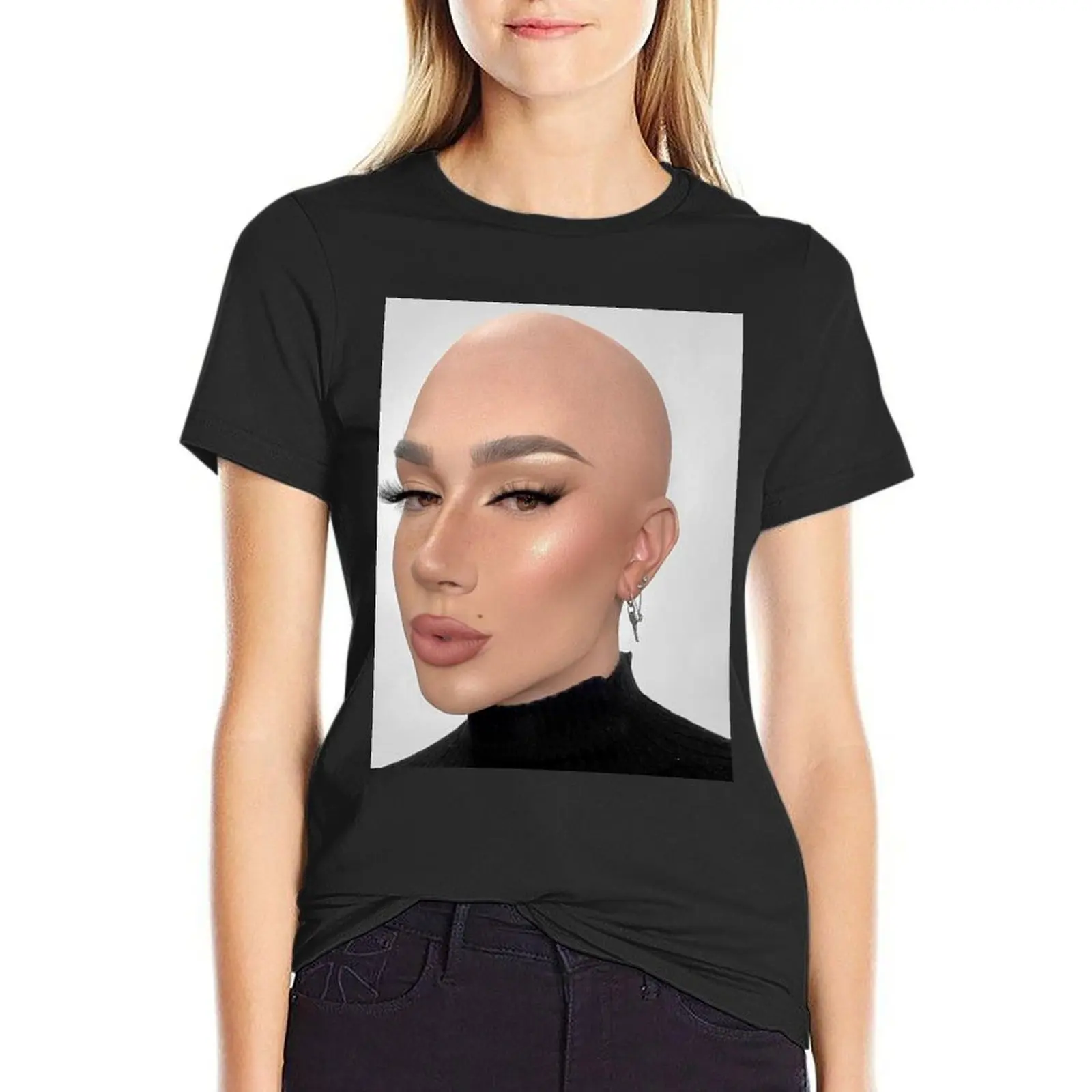

James Charles Bald T-Shirt new edition kawaii clothes tops for Women