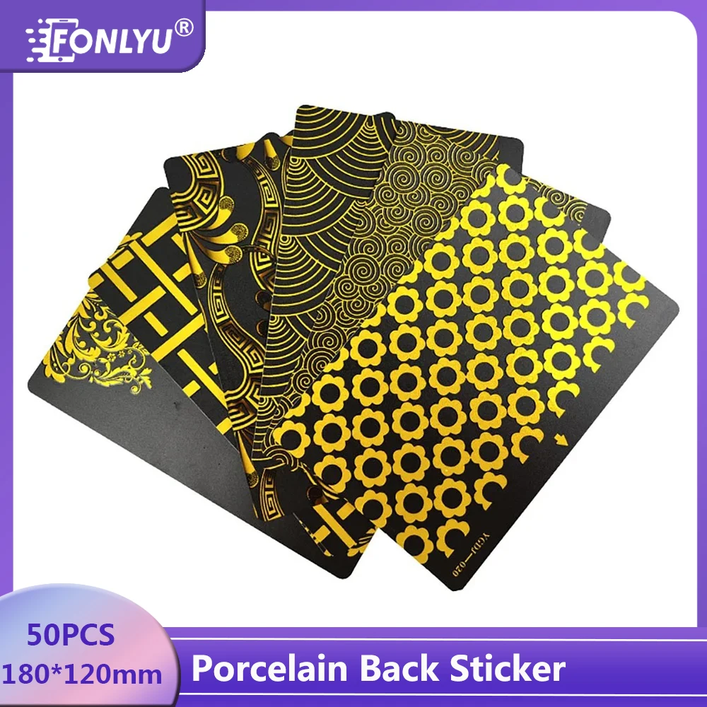 

FONLYU 50pcs Gold Porcelain Back Sticker For Mobile Phone Back Cover Skin Film Cutting Machine For Hydrogel Movie Cutter Plotter