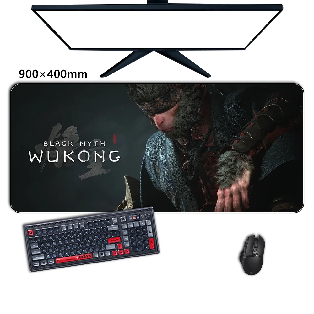 

Game Black Myth Goku Cool Pattern Mouse Pad Computer Laptop Game Office Wrist Guard Non-slip Keyboard Pad